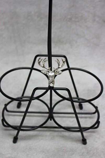 Jenisa Black Silver Deer Screw Metal Stand - Oil Pot Sauce Bowl