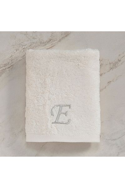 Chakra 50x90 Cm Ecru Solid Embroidered Face Towel