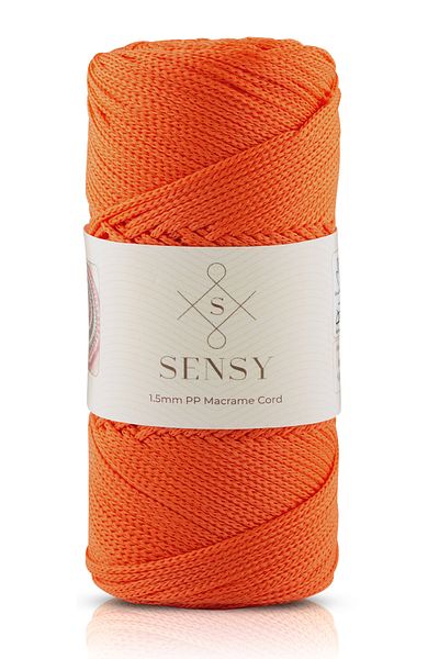 SENSY 1.5 Mm - 100 gr Polyester Macrame Thread Orange 150 M Polyester Macrame Thread Suppla Rope And Bag Thread