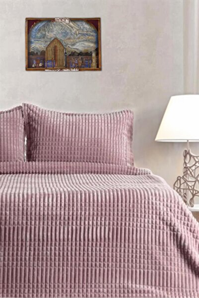 Merinos Modern Line 3 Piece Blanket Set - Pink