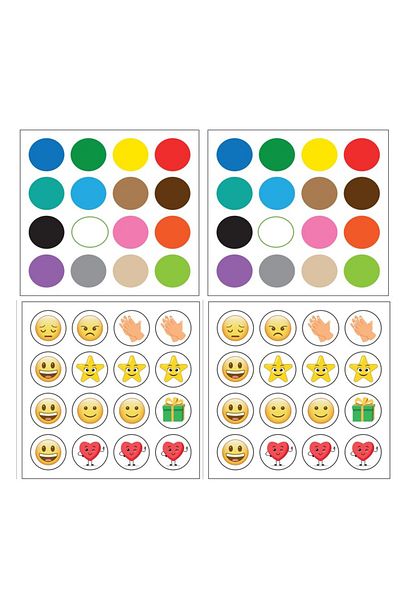 Hdg 64 τμχ Μαγνητικό αυτοκόλλητο Emoji Χρώματα Αυτοκόλλητα Ετικέτες
