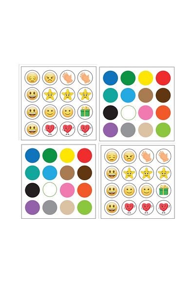 Hdg 64 τμχ Μαγνητικό αυτοκόλλητο Emoji Χρώματα Αυτοκόλλητα Ετικέτες