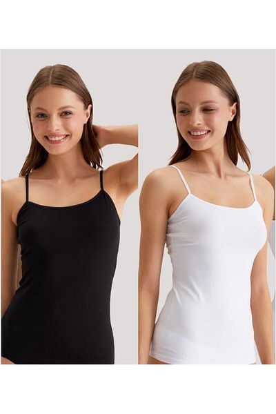 Kırmızı Gelincik 2-Piece Cotton String Strap Women's Athlete