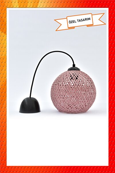Naturel Lighting Balle Pudra Sarkıt Top Avize Siyah Kablo