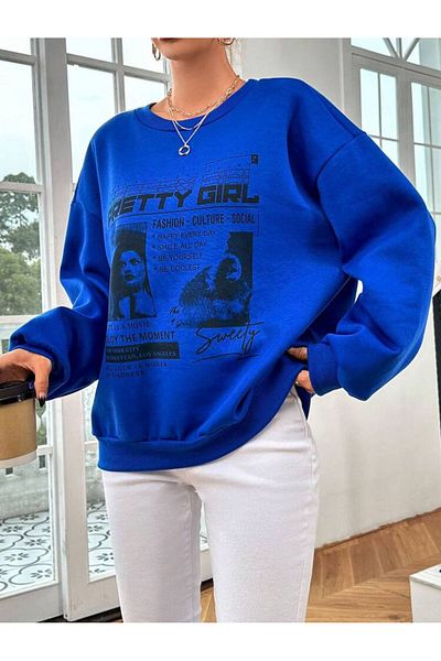 BENROMA PRETTY GIRL Printed Oversize Sweat