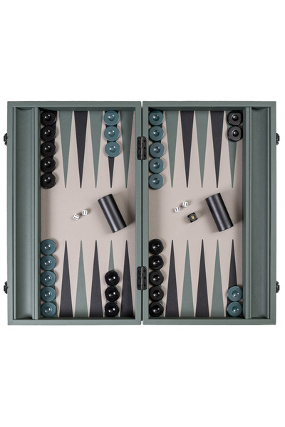 SARAY TAVLA LÜKS DERİ TAVLA - ARMY GREEN