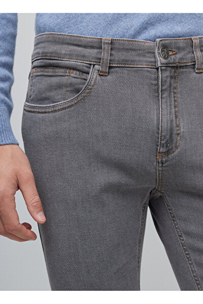 BROOKS BROTHERS Normal Bel Normal Paça Slim Fit Gri Erkek Pantolon BBFW23MPT003