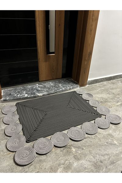MaVaux Venice Series Jute, Patterned Doormat, Doormat, Bathroom Mat, Balcony Mat / Gift, Houseware.