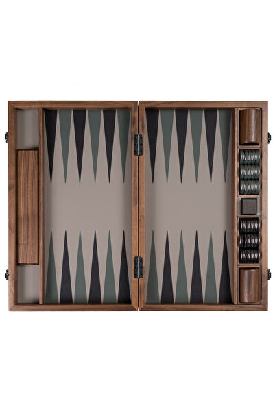 SARAY TAVLA LÜKS DERİ - AHŞAP PROFESYONEL TAVLA TAKIMI