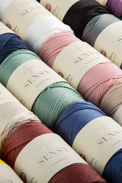 SENSY 3 mm - 250 gr frânghie din poliester macrame ecru 120 m frânghie din poliester macrame frânghie de încărcare și ață pentru sac