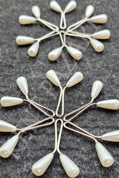 Kent Pazarı Scarf Shawl Clips 12 Pieces - White -