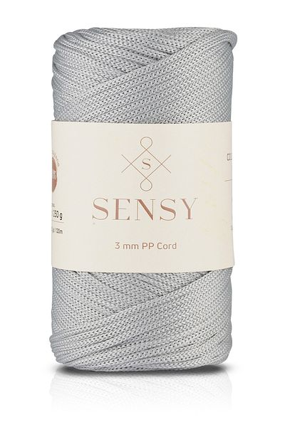 SENSY 3 Mm - 250 gr Polyester Macrame Thread Light Gray 120 M Polyester Macrame Thread Suppla Rope And Bag Thread