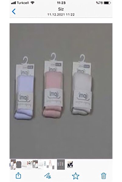 İmaj Penye Düz Kilotlu Çorap Mavi