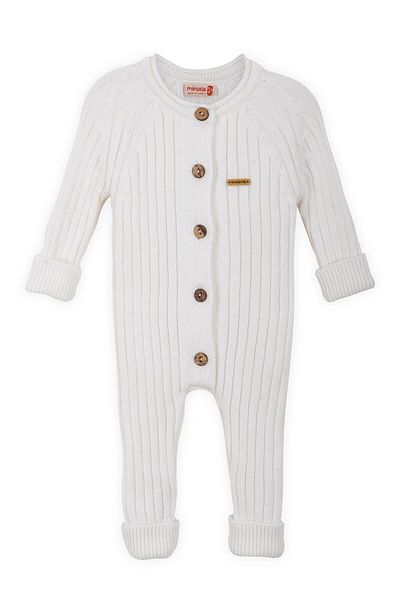 Minora Knitwear Unisex Ribbed Overalls Bone