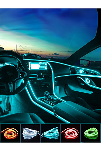 C9 Araç Içi Buz Mavisi Torpido Ledi - Ip Neon Led - 2 Metre BUZ MAVİ