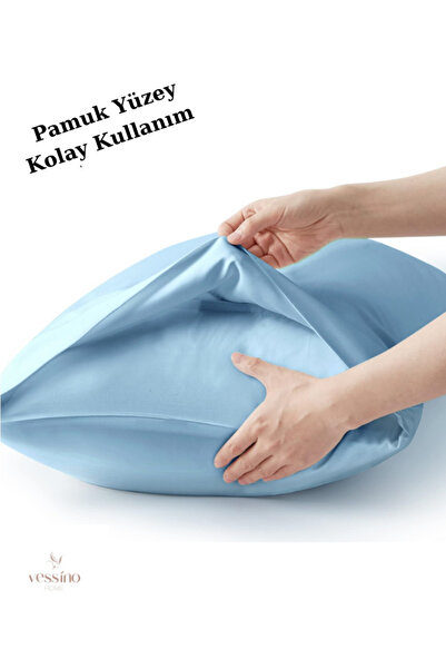 VESSİNOHOME Βαμβακερή μαξιλαροθήκη 2 τεμαχίων με κάλυμμα 50x70 cm Runforce υφασμάτινη επένδυση μαξιλαριού