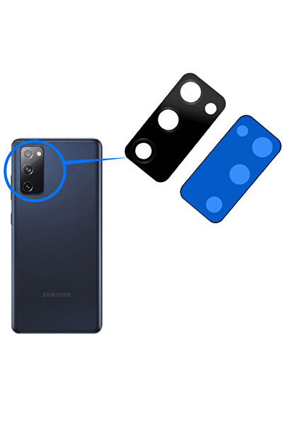 FLAGEN Samsung Galaxy S20 FE Arka Kamera Camı Lensi Yapışkanlı
