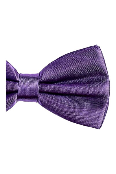 Trenderrs Men's Solid Color Satin Bow Tie