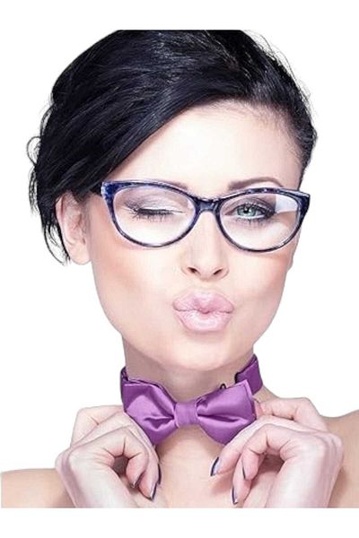 Trenderrs Papion de damă din satin de culoare uni