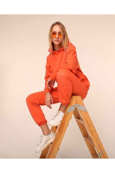 LACASE Unisex Γυναικείο Σετ Φούτερ με κουκούλα Oversize - 3 Κλωστές