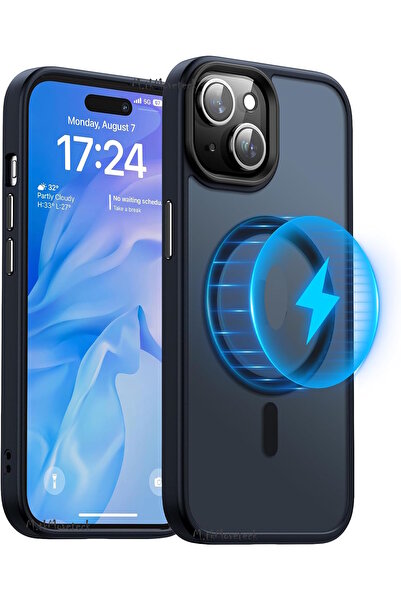m.tk moveteck İphone 15 Kılıf Kamera Çıkıntılı Magsafe Şarj Destekli Mat Renk...