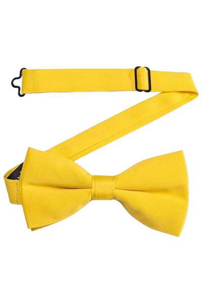 Trenderrs Men's Solid Color Satin Bow Tie