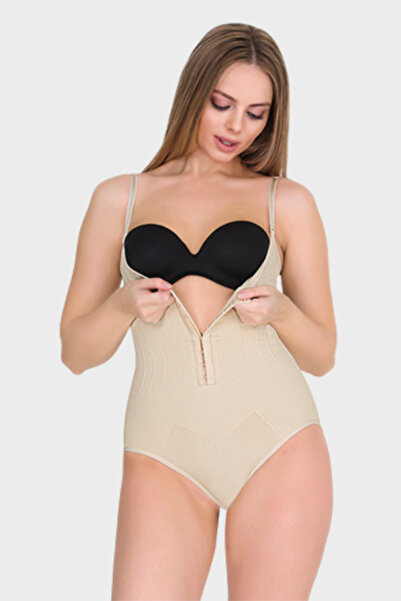 Agraflı Göğüs Altı Çıtçıtlı Body Korse 9105