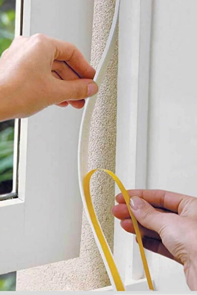 ARALMİNİAVM 15 Metre Pencere Izolasyon Bandı Yapışkanlı Cam Yalıtım Süngeri Rüzgar Soğuk Kesici Pimapen Fitili
