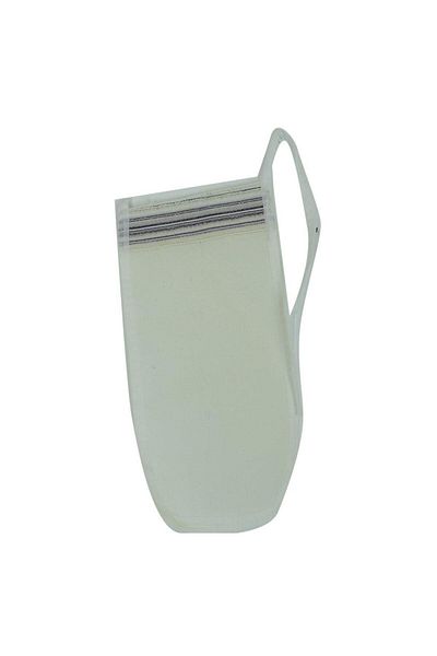LokmanAVM Silk Pouch Back And Body Natural Massage Bath Pouch White 17cmx25cm