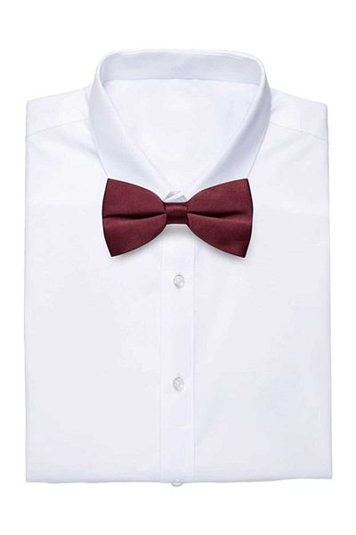 Trenderrs Papion din satin de culoare solidă pentru bărbați
