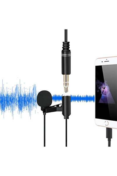 Polhammobile Polham 120 CM iPhone Lightning Kablolu ve 3.5MM Jack Çıkışlı Profesyonel Yaka Mikrofonu, Kayıt Mikro