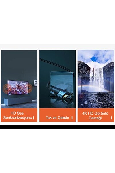 Baseus Enjoyment Series 4k Male To 4k Male Hdmi Kablosu 50cm