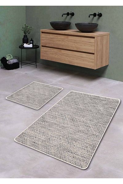 Pilloveland Covoraș de baie lavabil cu bază anti-alunecare din 2 piese - Zenith 60*100 cm - 50*60 cm