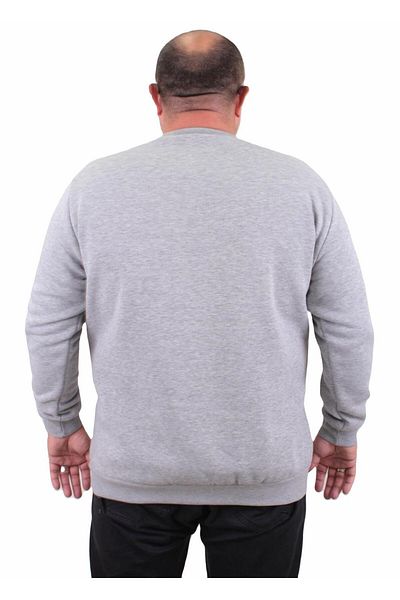 MocGrande Ανδρικό μεγάλο μέγεθος Crew Neck Sweat Conture Club 23203 ΓΚΡΙ ΜΕΛΑΝΖ