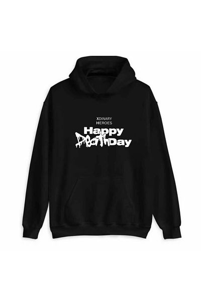 MAGORS SVART WEAR Xdinary Heroes Happy Death Day Hanorac cu glugă unisex negru XH003