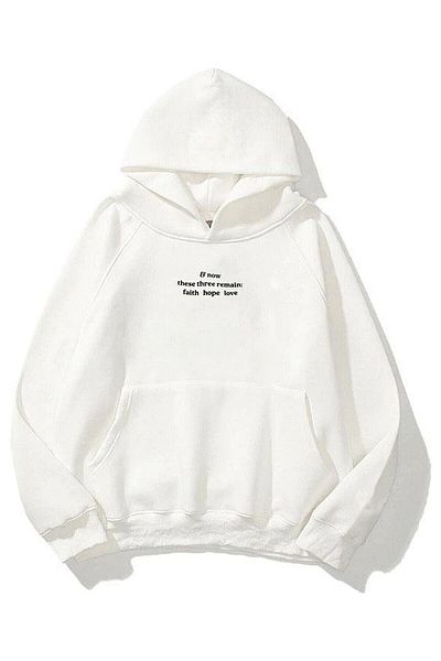 MAGORS SVART WEAR Unisex Hope Love White φούτερ Trndz1082