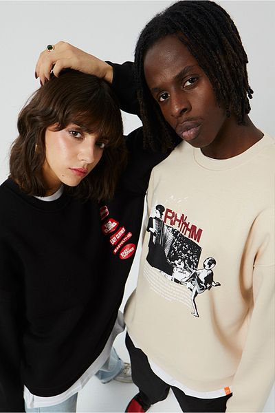 Eazy Co Hanorac gros unisex Eazy Rhytm oversize Camel Crew
