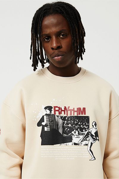 Eazy Co Hanorac gros unisex Eazy Rhytm oversize Camel Crew