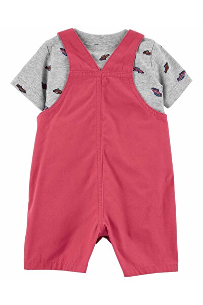 Carter's Erkek Bebek Salopetli Set Kırmızı