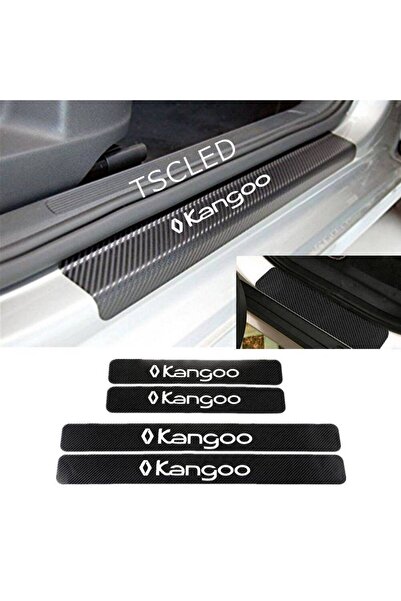 TSC مجموعة ملصقات لتغطية عتبة الباب من الكربون من Kangoo مكونة من 4 قطع ZZ192