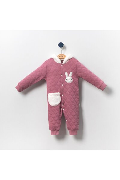 Necix's Baby Girl Jumpsuit with Cord Bunny Figure