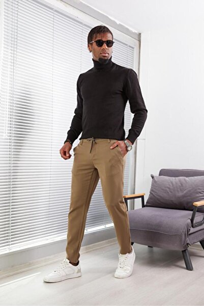 JACK CAPRİO Kışlık Erkek Jogger Pantolon Yeni Sezon Rahat Slım Fıt Yumuşak Dokulu Kalın Kumaş Jogger