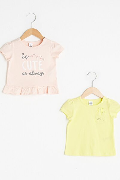 LC Waikiki Kız Bebek Pembe Fwh T-Shirt