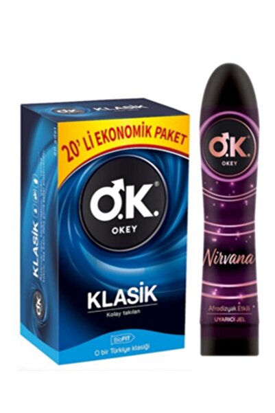 Okey Kayganlaştırıcı Nirvana . Etkili 100 ml + Prezervatif Klasik Eko Paket 2...