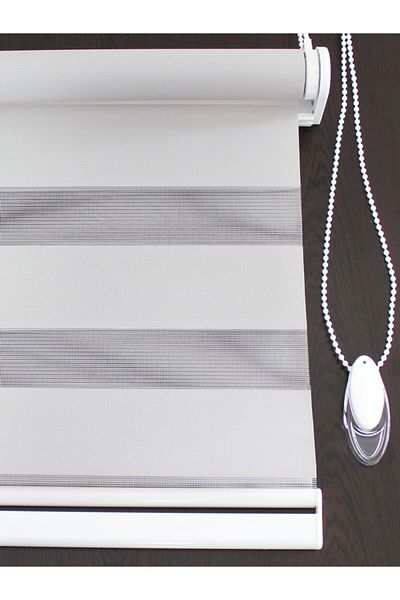 buperde Light Gray Eco Zebra Roller Blind