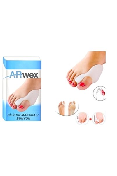 ARWEX Silikon Makaralı Bunion Kemik Koruyucu 2li Set Baş Parmak Kemik Çıkıntı...