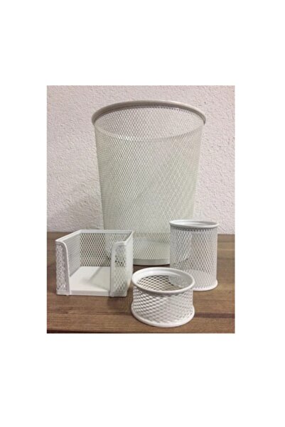 sert kırtasiye büro malzemeleri Ataşlık Küp Notluk Çöp Kovası 4lü Masa Seti