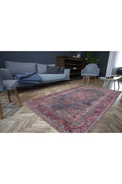 ARTLOOP Vintage Salon Halısı, Blues Şönil Dokuma |pamuk-polyester| Rustik Hal...