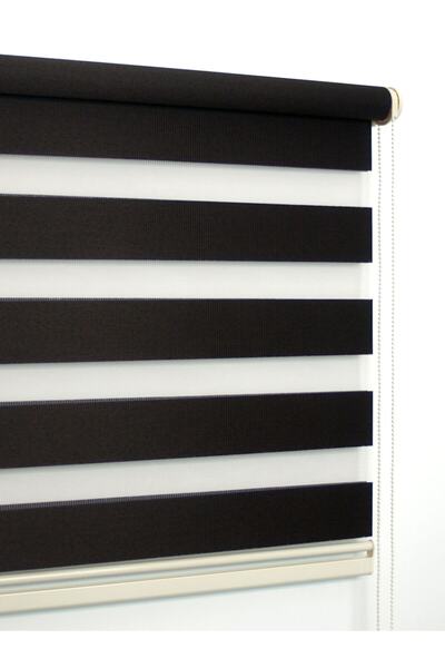buperde Dark Brown Bamboo Zebra Roller Blinds
