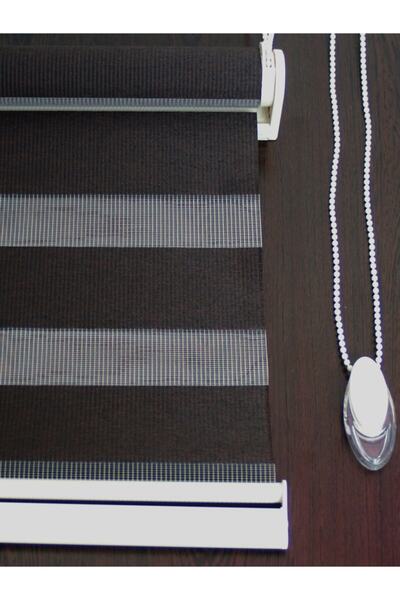 buperde Dark Brown Bamboo Zebra Roller Blinds